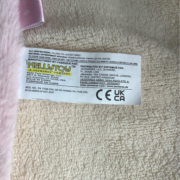 Kellytoy Pink Elephant Lovey Security Blanket Plush Stuffed Animal - Picture 4 of 7